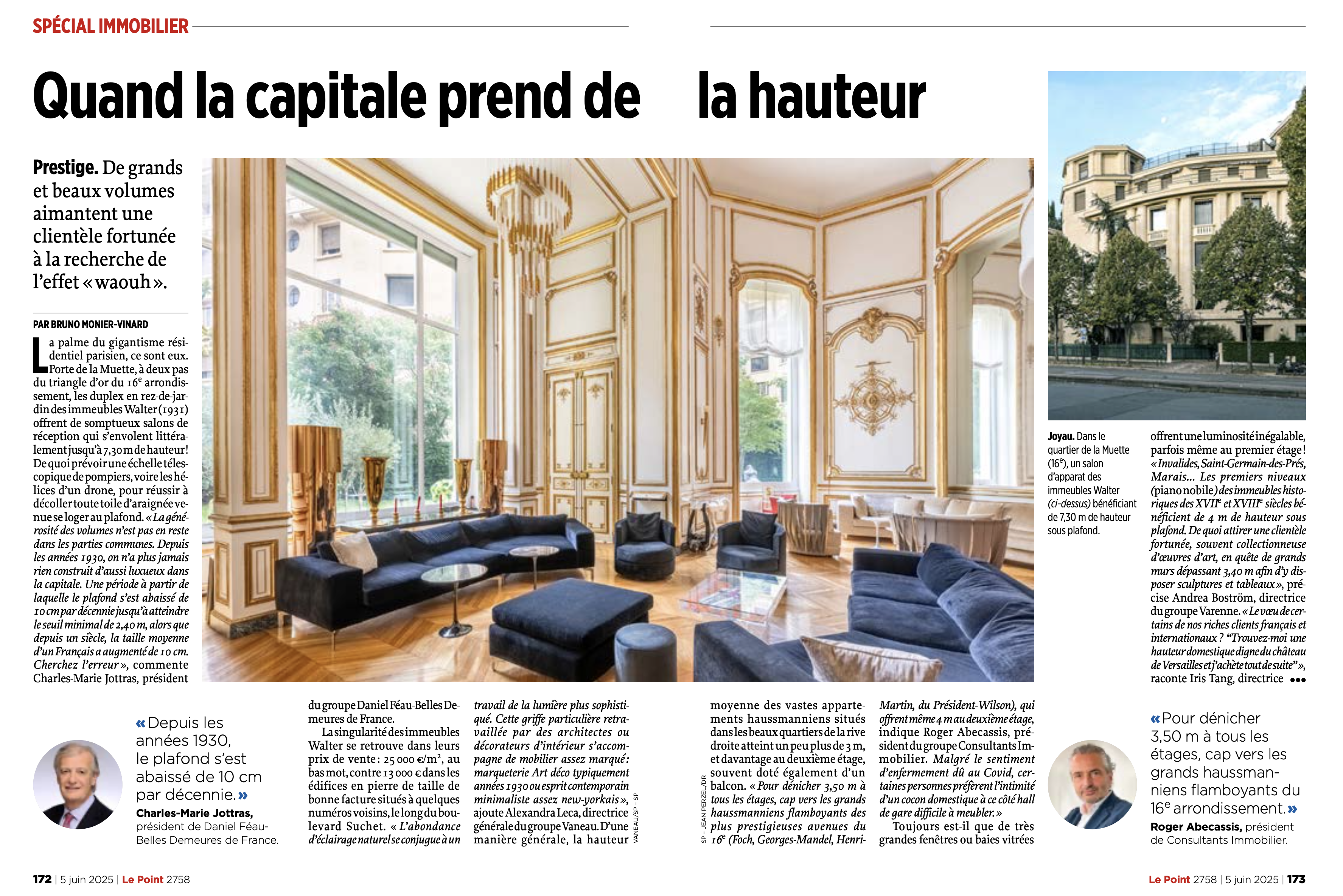 Roger Abecassis dans Le Point avec Consultants Immobilier.
